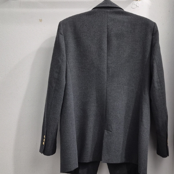 Zara Women's Charcoal Blazer with Gold Accents - Picture 8 of 9